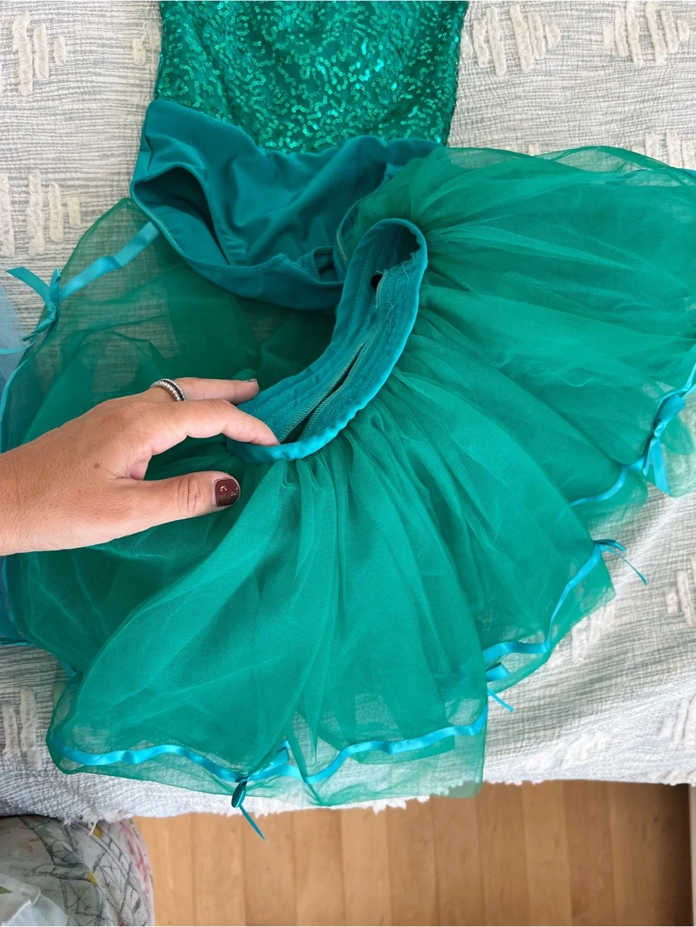 Revolution Blue and Green Tulle Dance Costume Duo